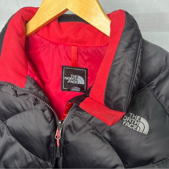 The North Faced 550 Grey Full Zip Goose Down Puffer Jacket Women’s Large - Picture 3 of 7